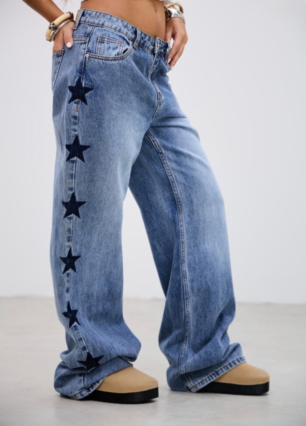Jean Wide Leg Tiro Bajo Star