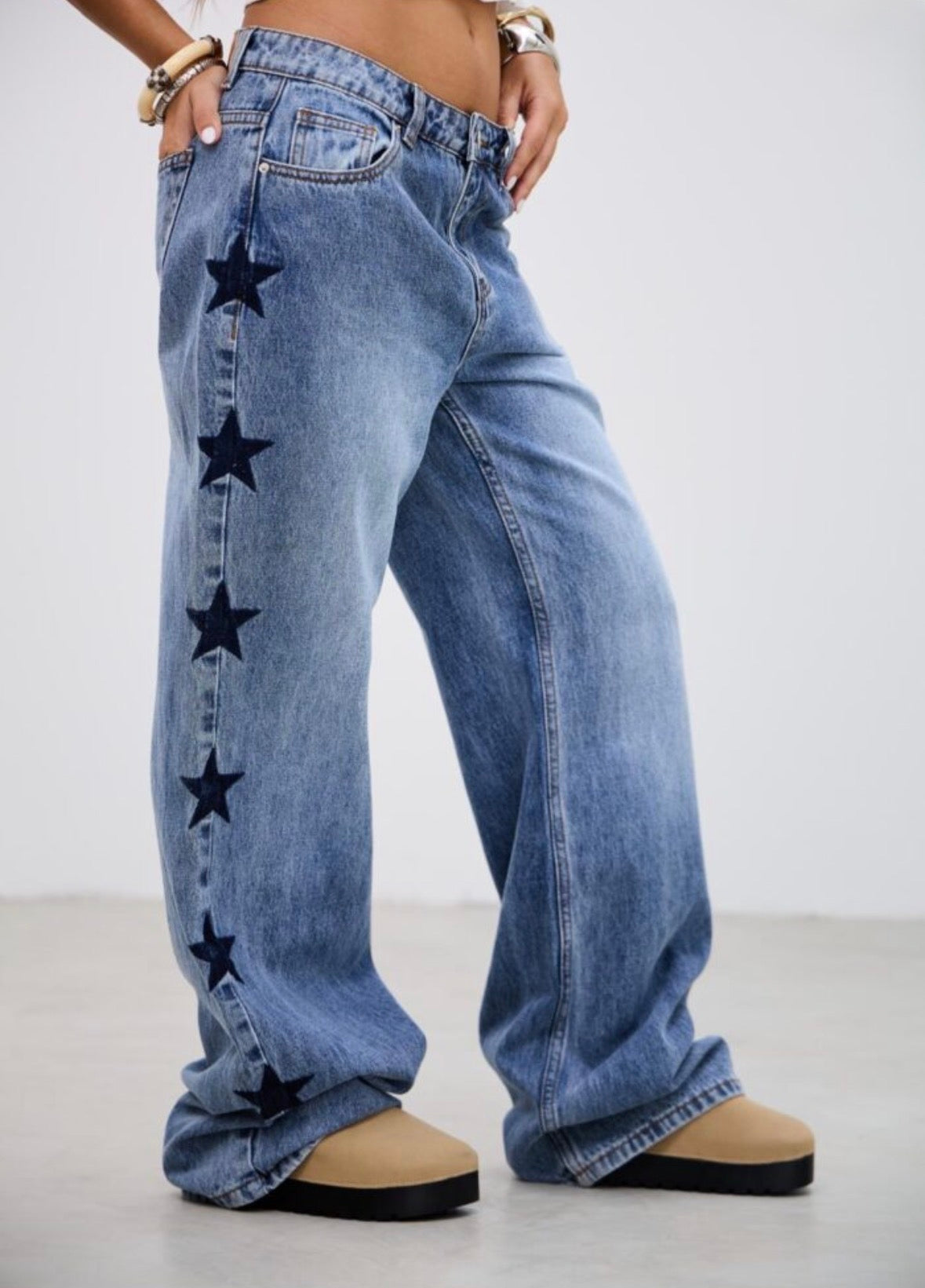Jean Wide Leg Tiro Bajo Star