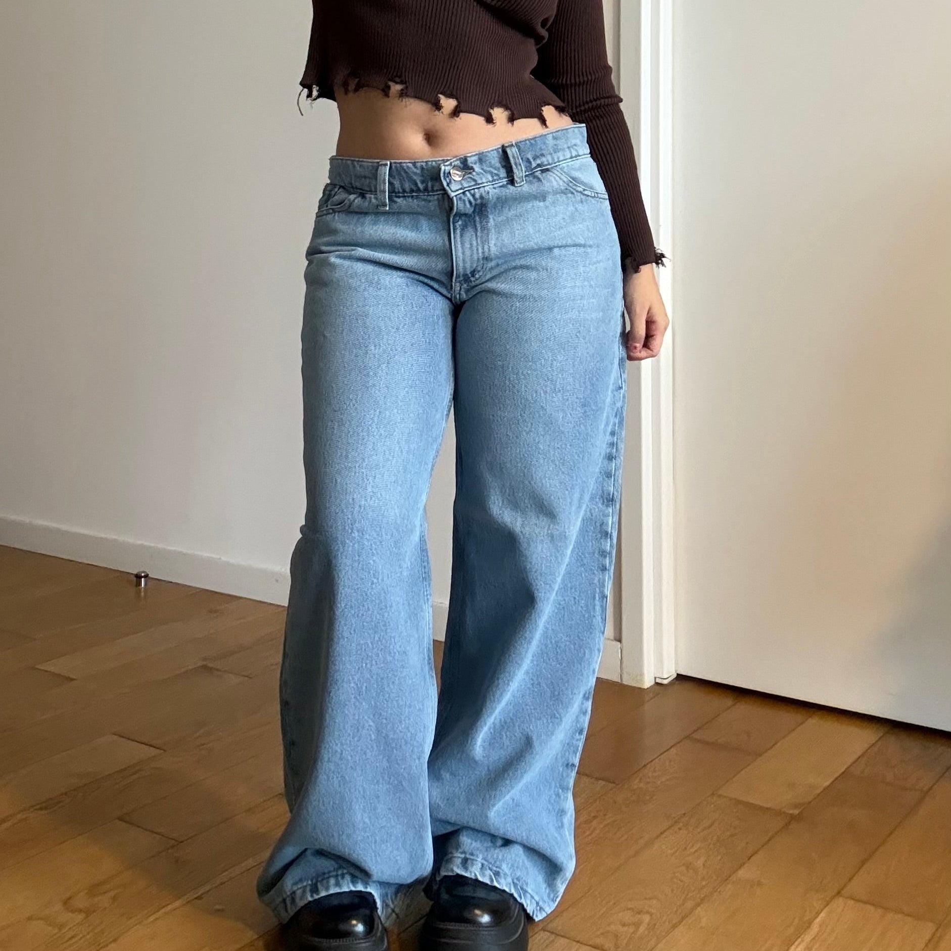 Wide Leg Low Rise Celeste