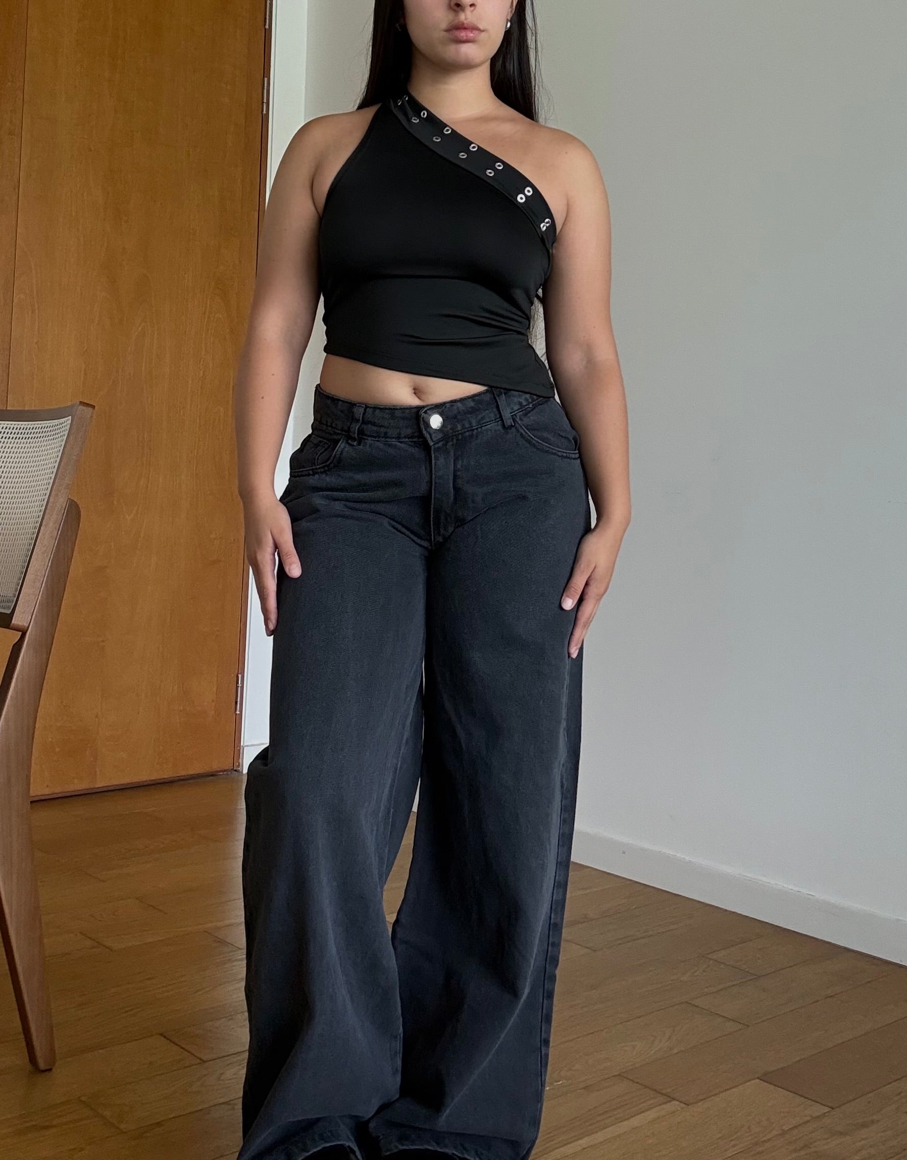 Wide Leg Star Negro