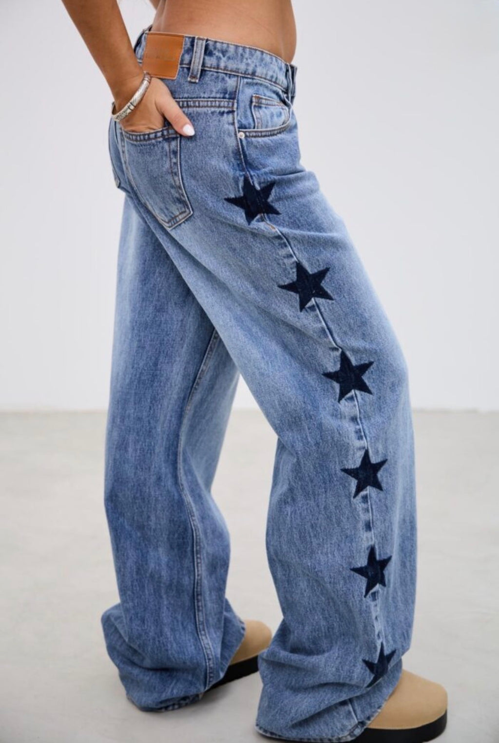 Jean Wide Leg Tiro Bajo Star