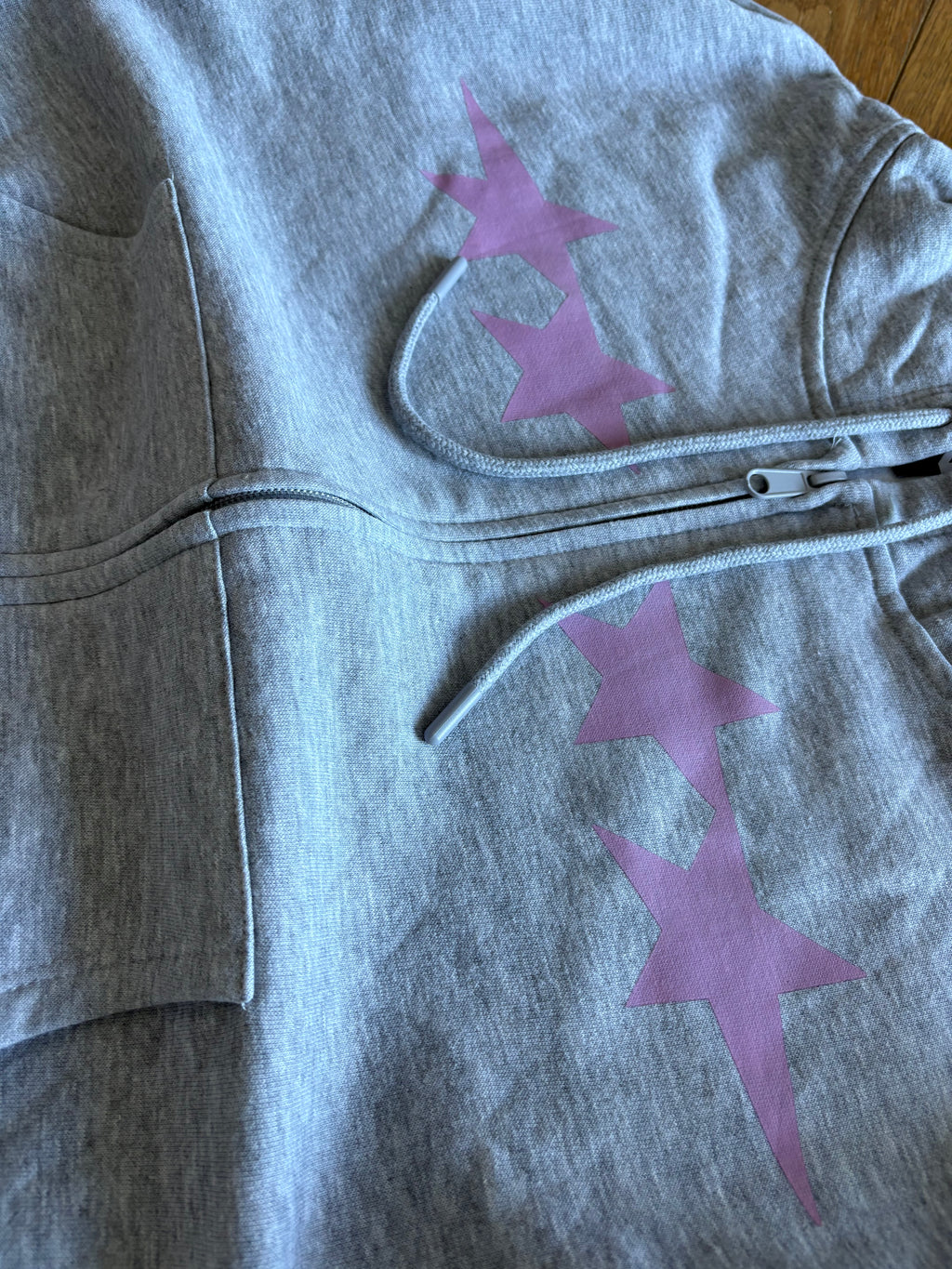 Campera Crop Grey Star
