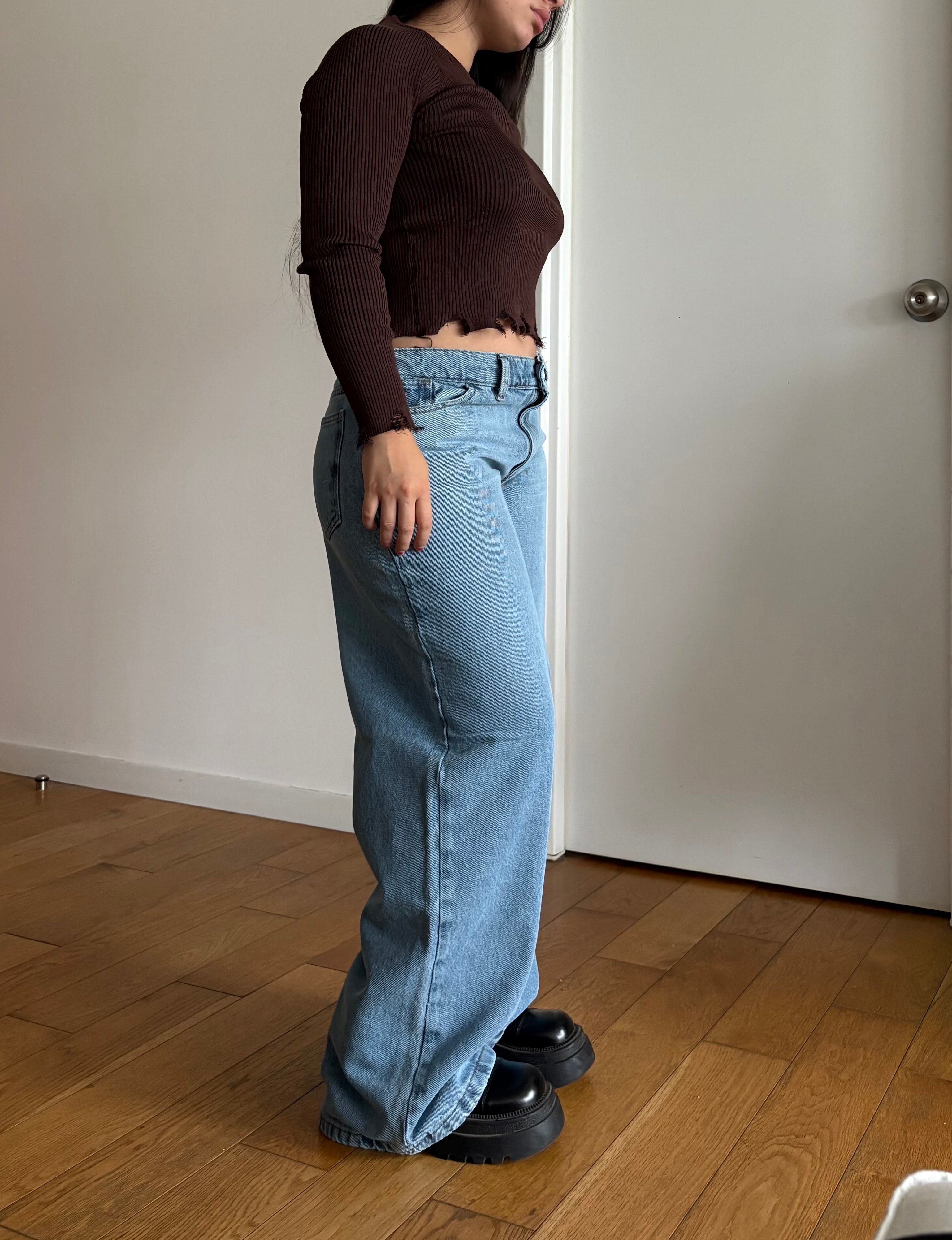 Wide Leg Low Rise Celeste