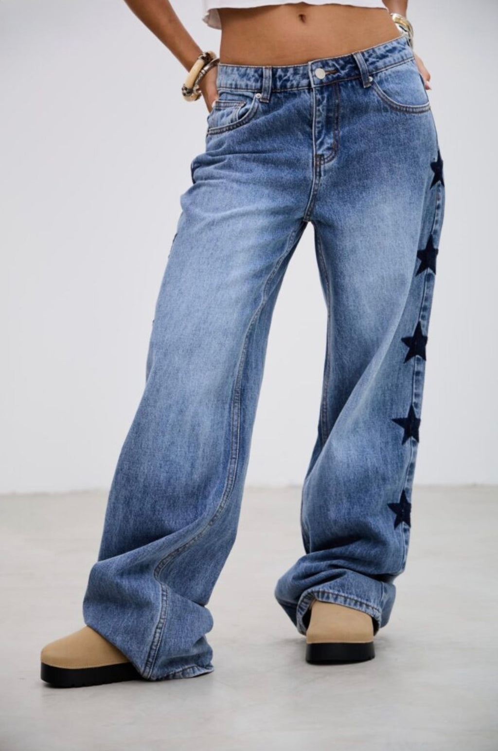 Jean Wide Leg Tiro Bajo Star