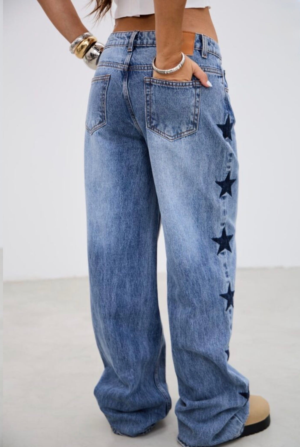 Jean Wide Leg Tiro Bajo Star