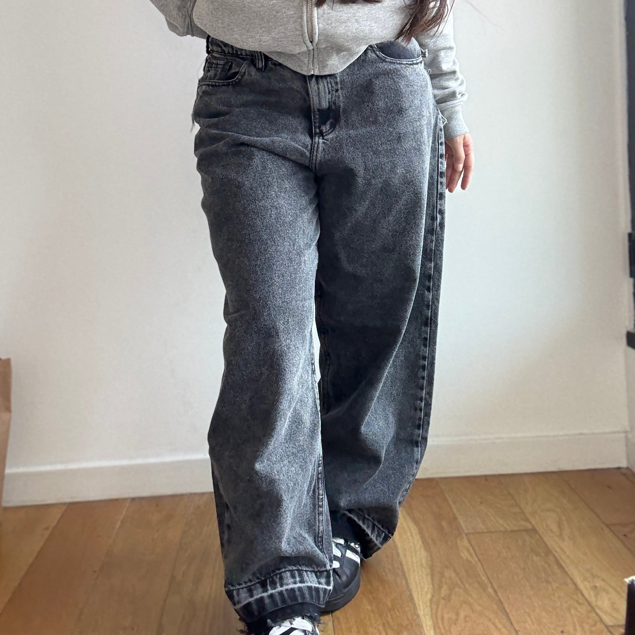 Jean Baggy Fire Black