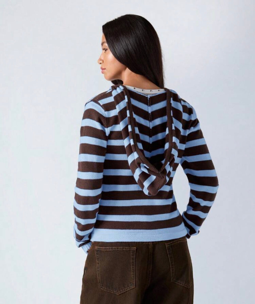 Campera Hoodie Mocha Blue