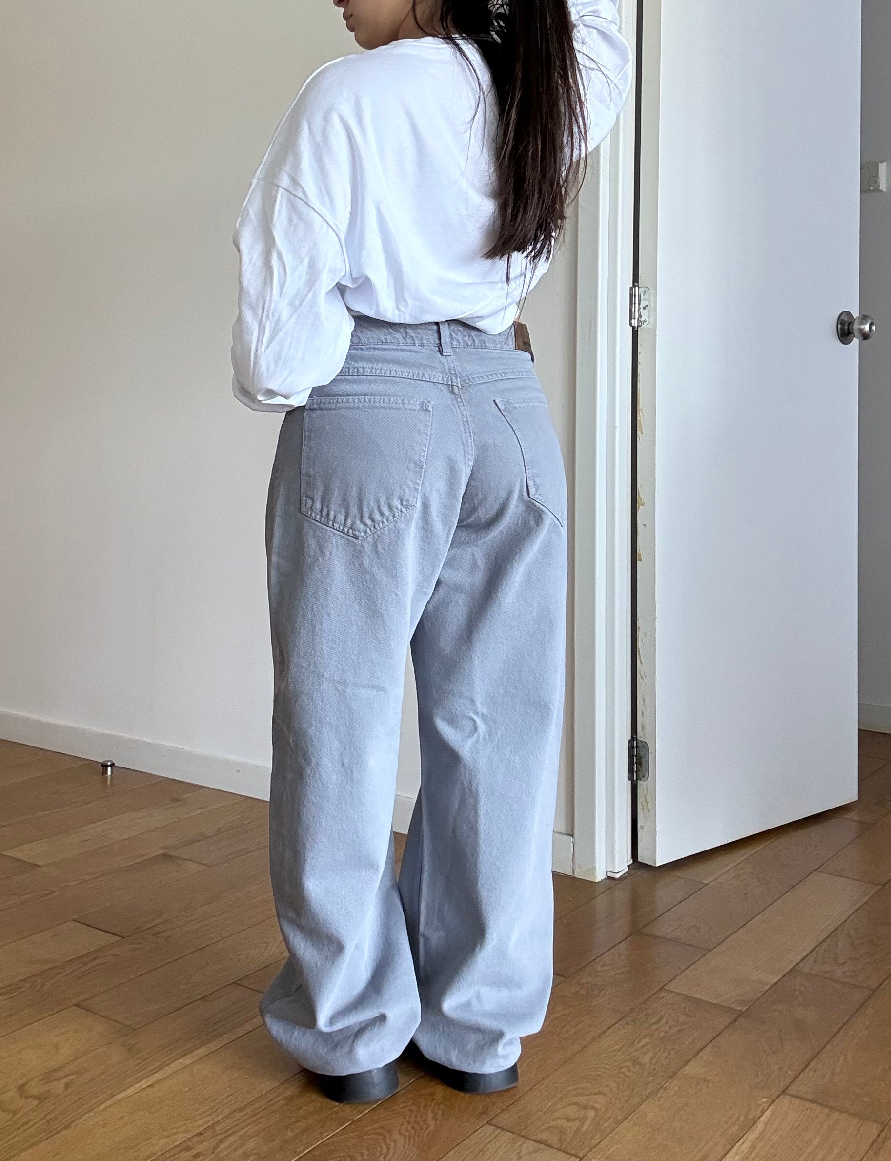 Jean Baggy Grey Washed