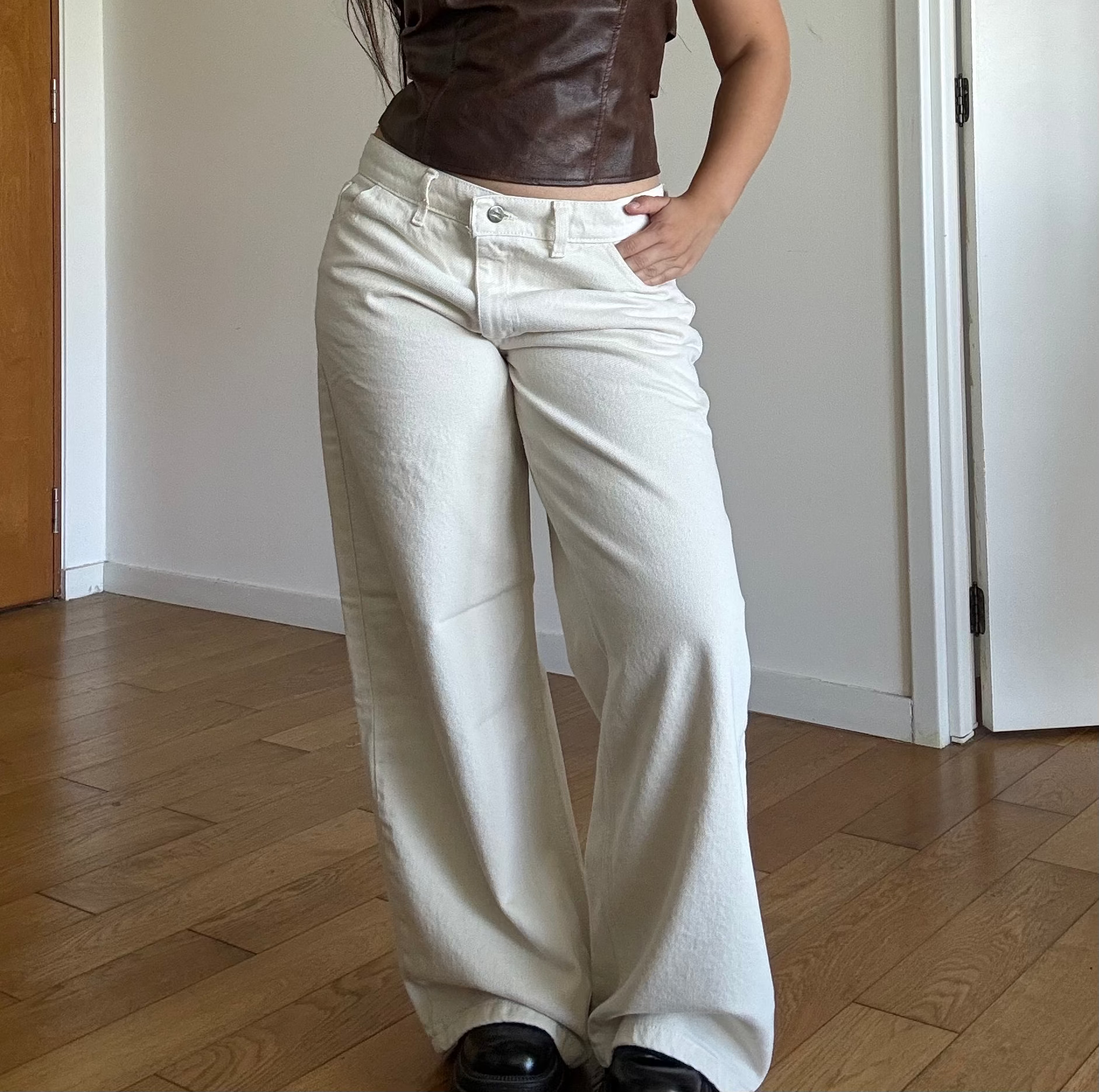 Wide Leg Bone Tiro Bajo