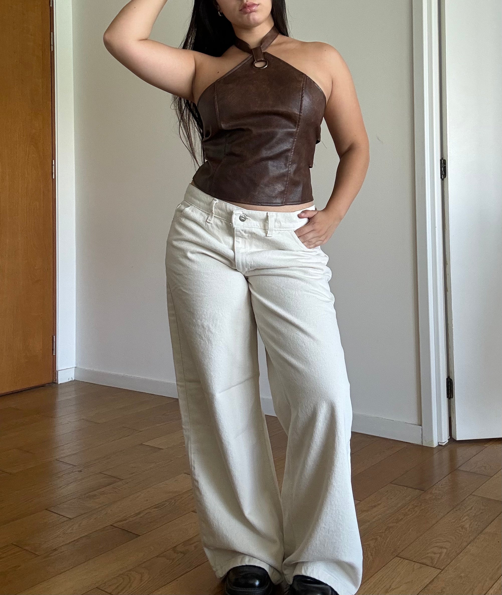 Wide Leg Bone Tiro Bajo