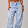 Jean Baggy Curve Light Blue