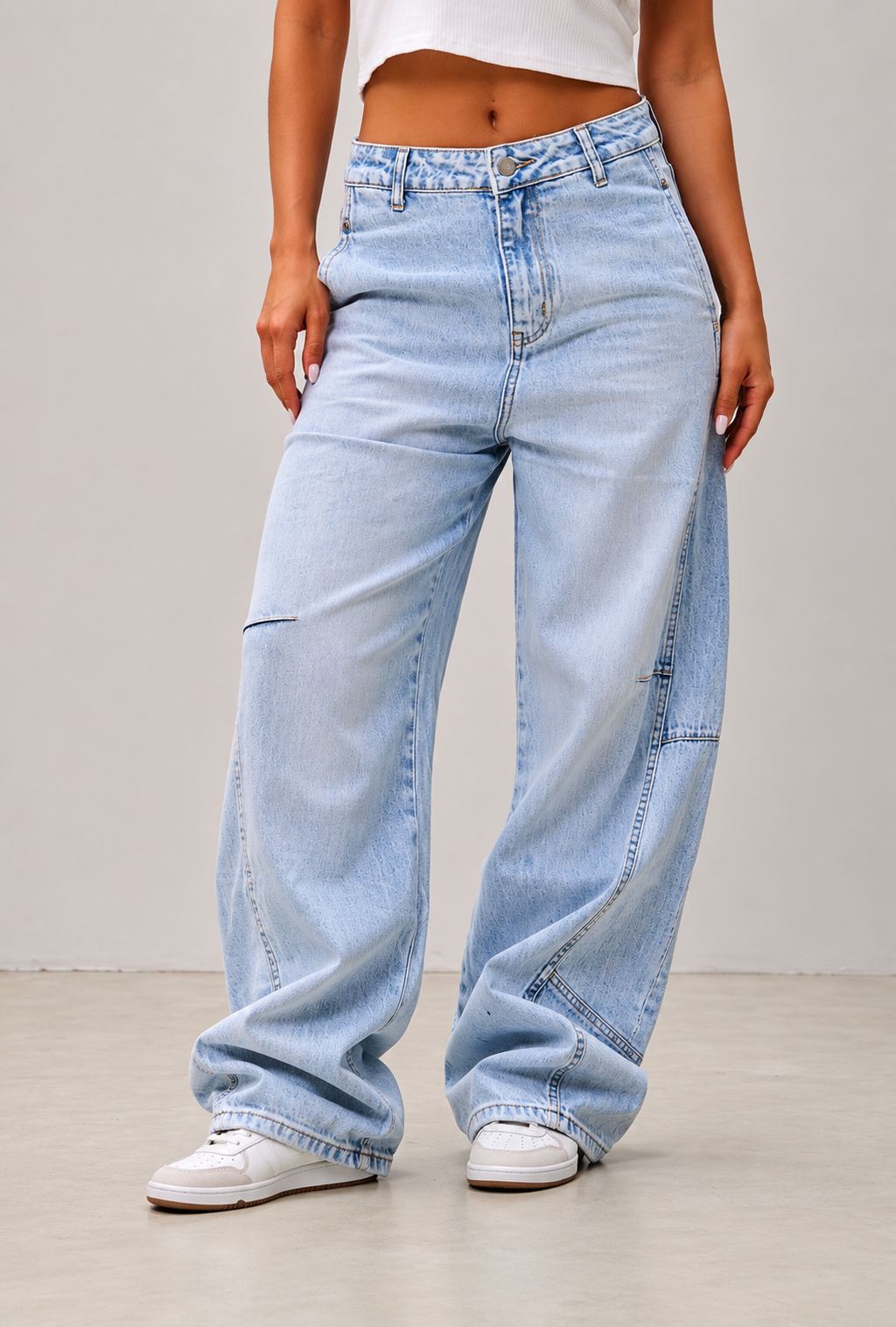 Jean Baggy Curve Light Blue