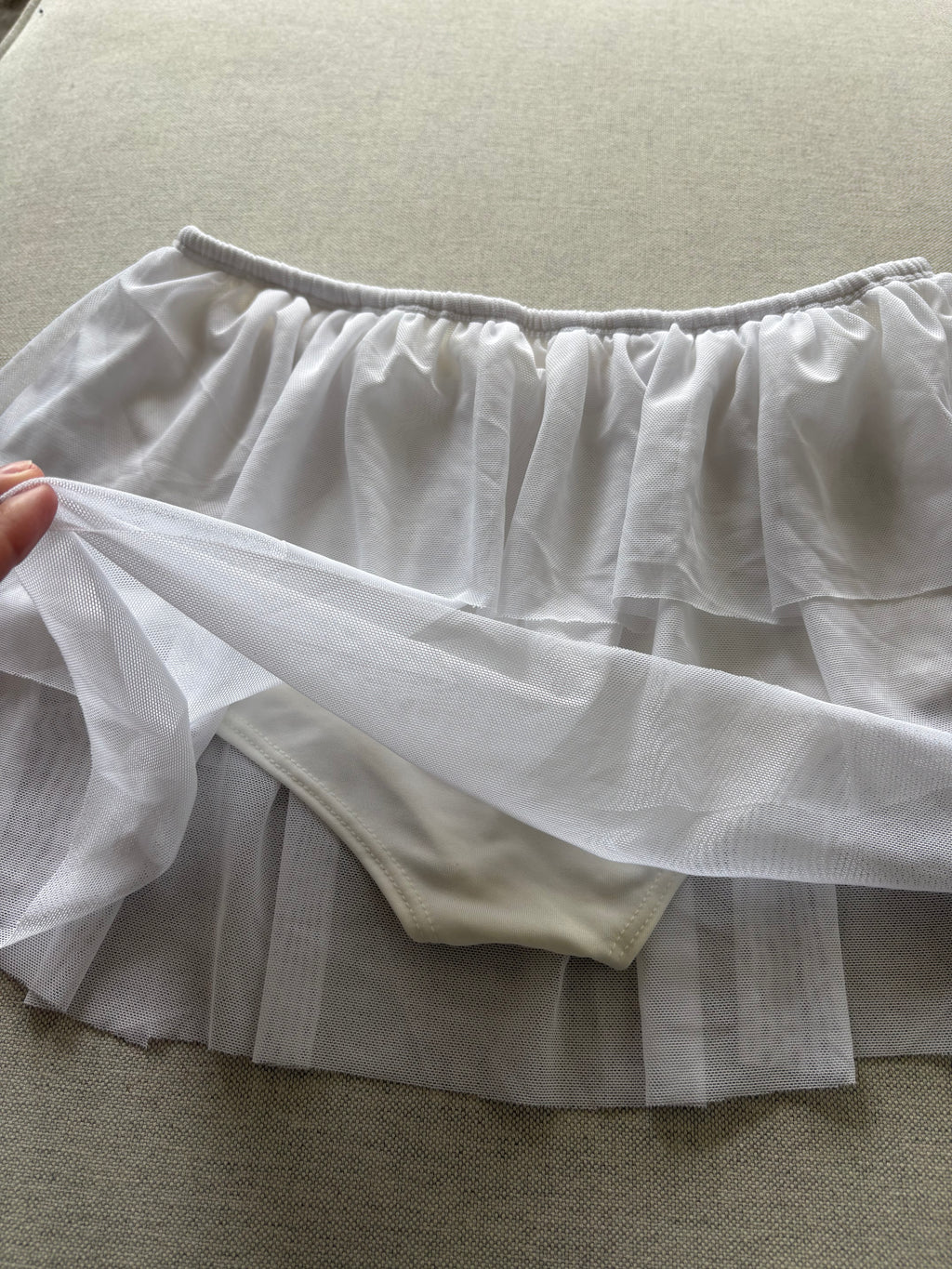 Pollera Short Volados White
