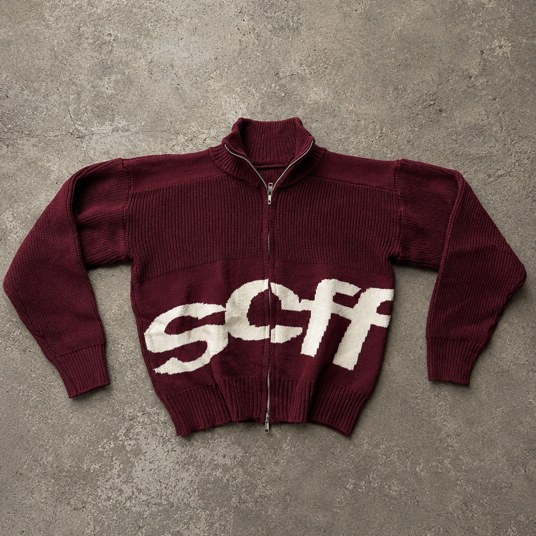 Campera Tejida SCFF Bordó